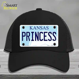 Princess Kansas Novelty License Plate Hat Mesh / Black