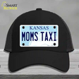 Moms Taxi Kansas Novelty License Plate Hat Mesh / Black