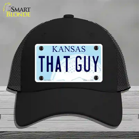 That Guy Kansas Novelty License Plate Hat Mesh / Black