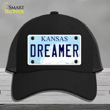 Dreamer Kansas Novelty License Plate Hat Mesh / Black