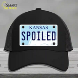 Spoiled Kansas Novelty License Plate Hat Mesh / Black