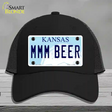 MMM Beer Kansas Novelty License Plate Hat Mesh / Black