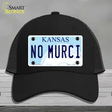 No Murci Kansas Novelty License Plate Hat Mesh / Black