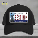 Best Mom Oklahoma Novelty License Plate Hat Mesh / Black