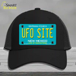 UFO Site New Mexico Novelty License Plate Hat Mesh / Black