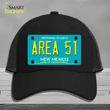 Area 51 New Mexico Novelty License Plate Hat Mesh / Black