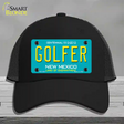 Golfer New Mexico Novelty License Plate Hat Mesh / Black