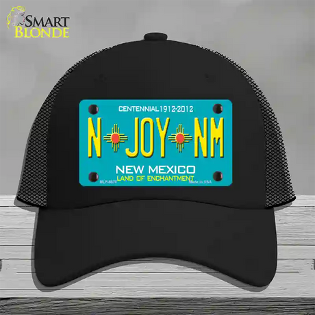 N Joy NM New Mexico Novelty License Plate Hat Mesh / Black