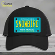 Snowbird New Mexico Novelty License Plate Hat Mesh / Black