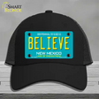 Believe New Mexico Novelty License Plate Hat Mesh / Black