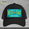 Best Dad New Mexico Novelty License Plate Hat Mesh / Black