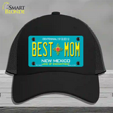 Best Mom Teal New Mexico Novelty License Plate Hat Mesh / Black