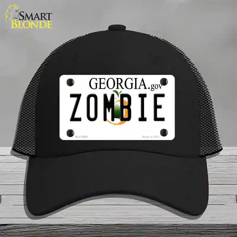 Zombie Georgia Novelty License Plate Hat Mesh / Black