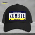 Zombie Pennsylvania State Novelty License Plate Hat Mesh / Black