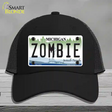 Zombie Michigan Novelty License Plate Hat Mesh / Black