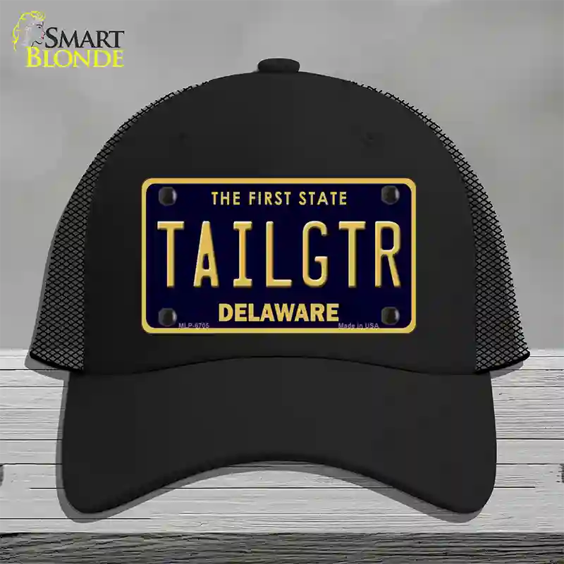 Tailgtr Delaware Novelty License Plate Hat Mesh / Black