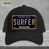 Surfer Delaware Novelty License Plate Hat Mesh / Black