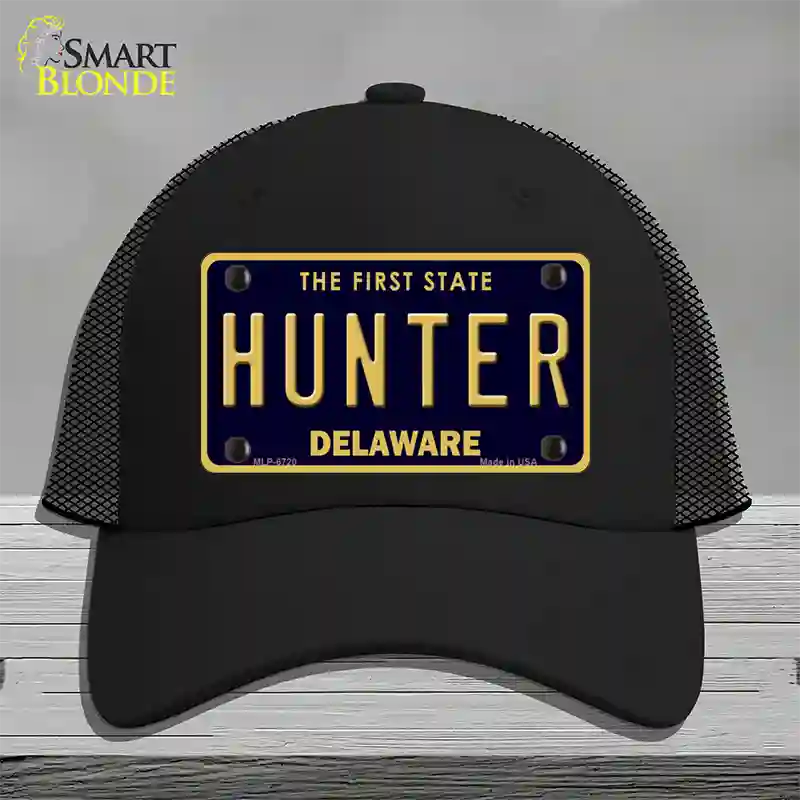 Hunter Delaware Novelty License Plate Hat Mesh / Black