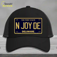 N Joy De Delaware Novelty License Plate Hat Mesh / Black