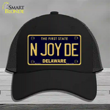 N Joy De Delaware Novelty License Plate Hat Mesh / Black