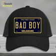 Bad Boy Delaware Novelty License Plate Hat Mesh / Black