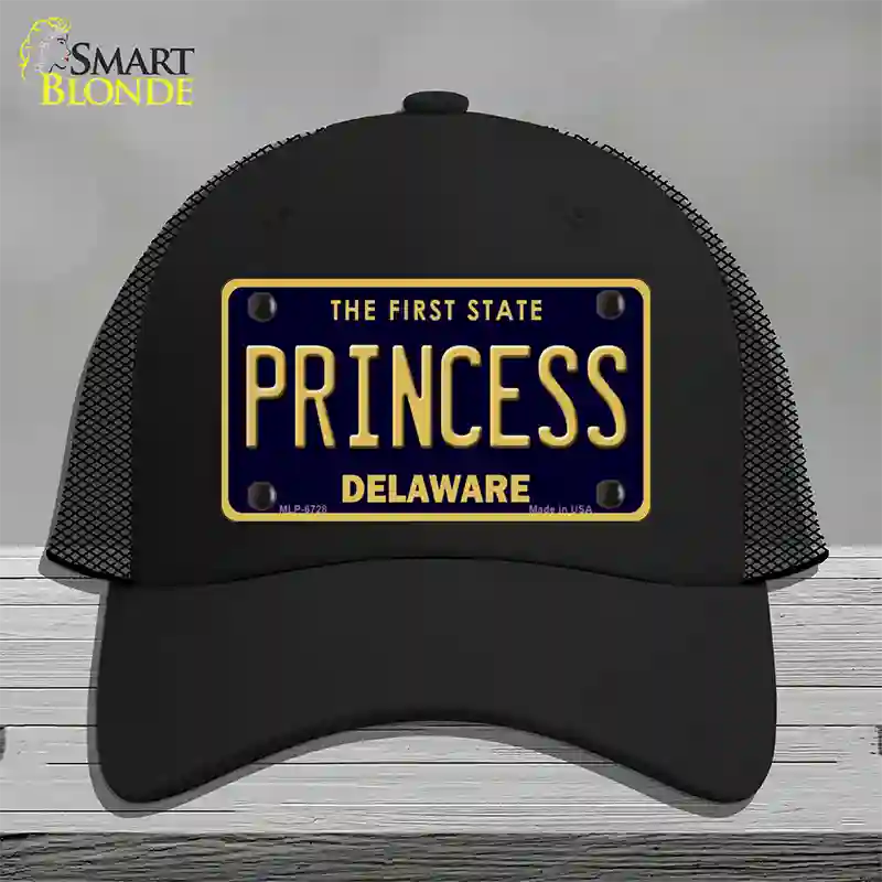 Princess Delaware Novelty License Plate Hat Mesh / Black