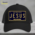 Jesus Delaware Novelty License Plate Hat Mesh / Black