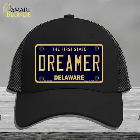 Dreamer Delaware Novelty License Plate Hat Mesh / Black