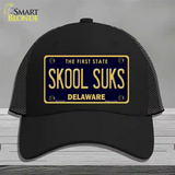 Skool Suks Delaware Novelty License Plate Hat Mesh / Black