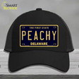 Peachy Delaware Novelty License Plate Hat Mesh / Black