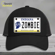 Zombie Indiana Novelty License Plate Hat Mesh / Black