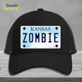 Zombie Kansas Novelty License Plate Hat Mesh / Black