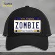 Zombie West Virginia Novelty License Plate Hat Mesh / Black