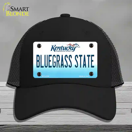 Bluegrass State Kentucky Novelty License Plate Hat Mesh / Black