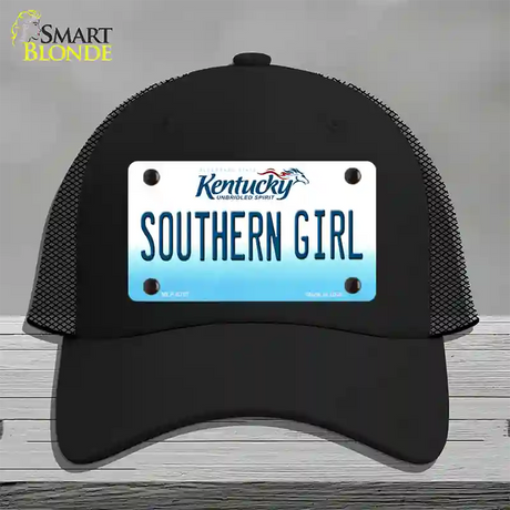 Southern Girl Kentucky Novelty License Plate Hat Mesh / Black