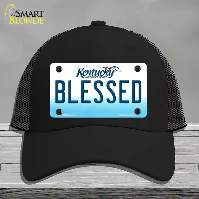 Blessed Kentucky Novelty License Plate Hat Mesh / Black