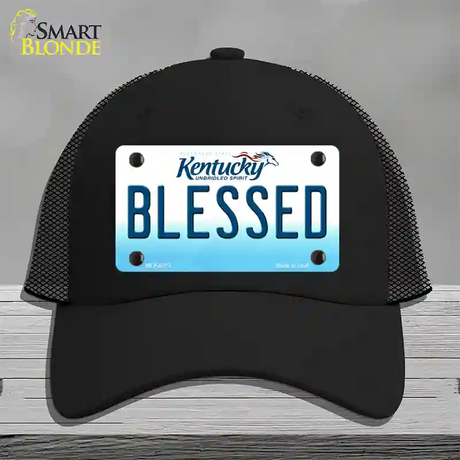 Blessed Kentucky Novelty License Plate Hat Mesh / Black