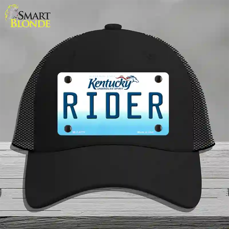 Rider Kentucky Novelty License Plate Hat Mesh / Black