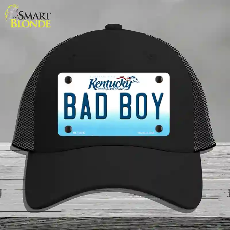 Bad Boy Kentucky Novelty License Plate Hat Mesh / Black