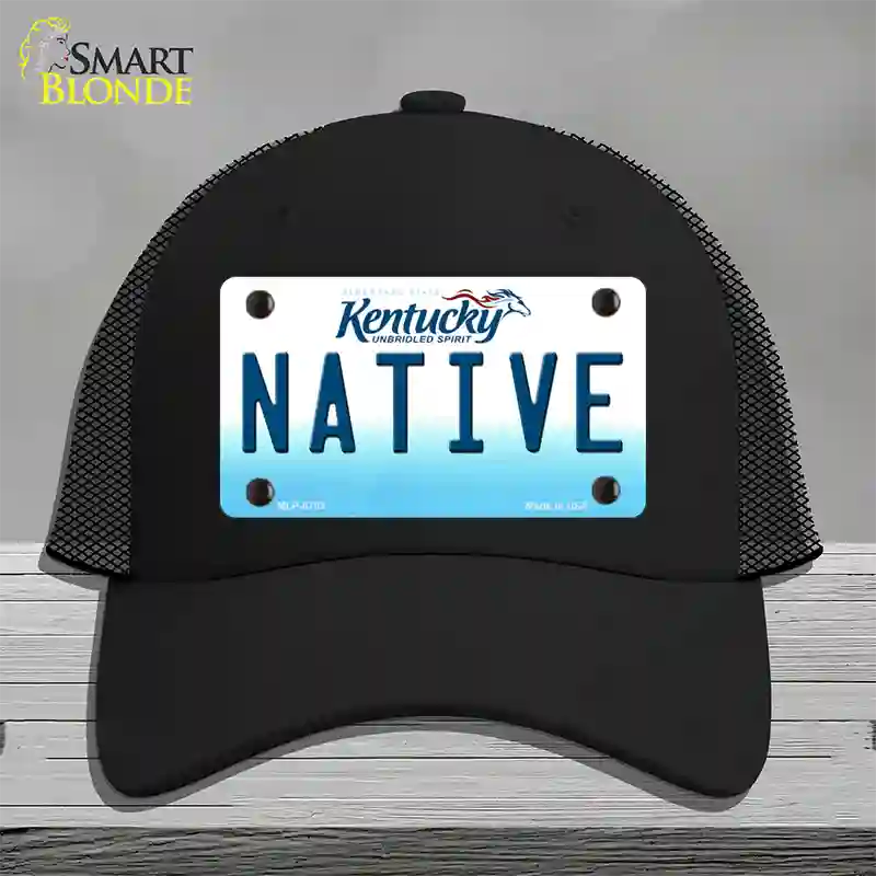 Native Kentucky Novelty License Plate Hat Mesh / Black