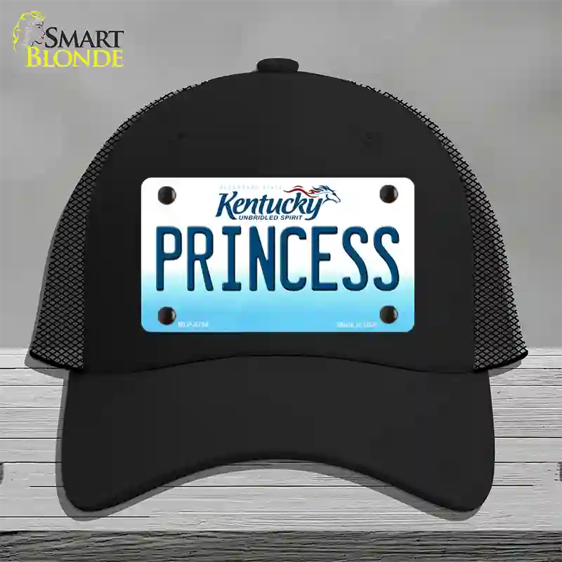 Princess Kentucky Novelty License Plate Hat Mesh / Black