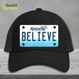 Believe Kentucky Novelty License Plate Hat Mesh / Black