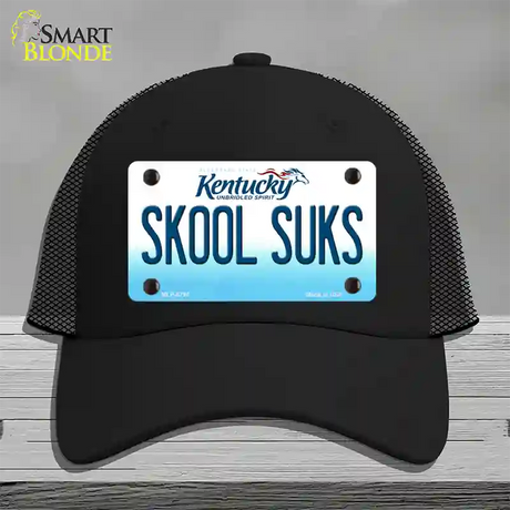 Skool Suks Kentucky Novelty License Plate Hat Mesh / Black