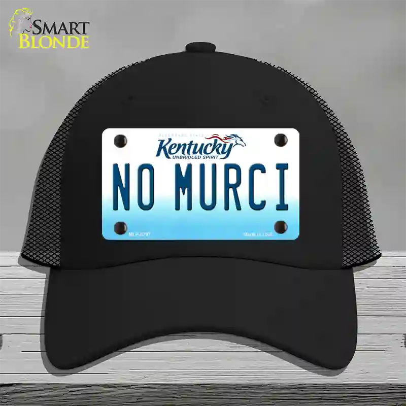 No Murci Kentucky Novelty License Plate Hat Mesh / Black