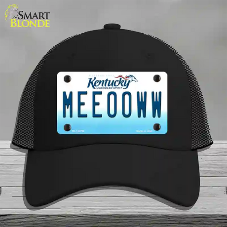 Meeooww Kentucky Novelty License Plate Hat Mesh / Black