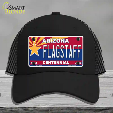 Arizona Centennial Flagstaff Novelty License Plate Hat Mesh / Black