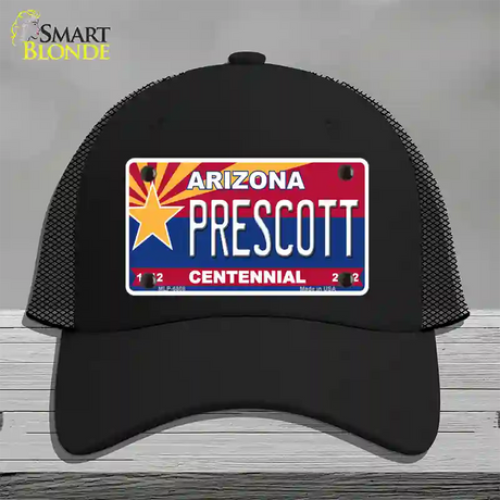 Arizona Centennial Prescott Novelty License Plate Hat Mesh / Black