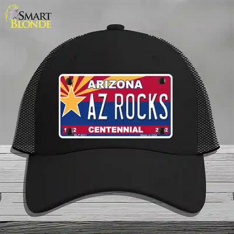 Arizona Centennial Az Rocks Novelty License Plate Hat Mesh / Black