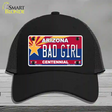 Arizona Centennial Bad Girl Novelty License Plate Hat Mesh / Black