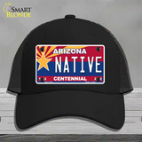 Arizona Centennial Native Novelty License Plate Hat Mesh / Black